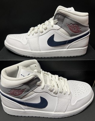 NIKE AIR JORDAN 1 MID PARIS MENS DR8038-100 Sz 9 WHITE MIDNIGHT NAVY NIB