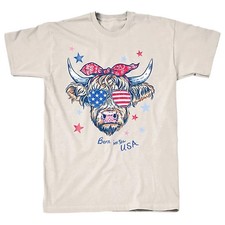 Goodie Two Sleeves Made In The USA Born in the USA Patriotic 100 Percent Cotton
