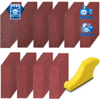 Schleifpapier Set 100 StüCk KöRnung 40-800 Mit Mini Handschleifer Schleifklotz