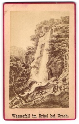 Photograph Urach, view Urach, view of the waterfall in Brüel 