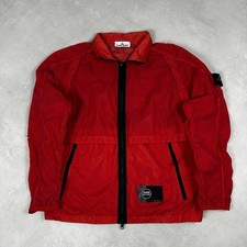 Stone Island Lamy Velour Track Jacket Red - Large (22” P2P)