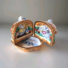 RARE!!! Limoges Double Hinged Mice Mushroom M...