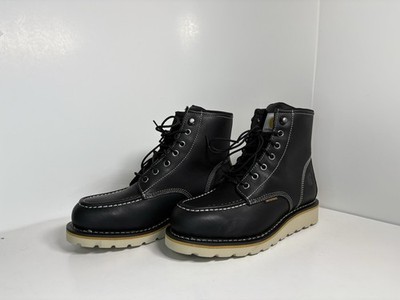 CARHARTT Waterproof 6'' Moc Toe Wedge Boots Men's Size 7.5M Black