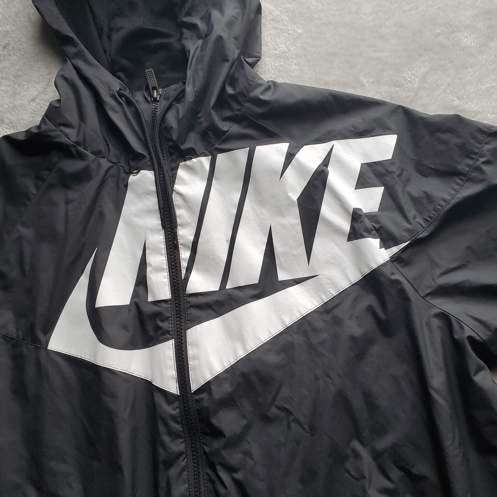 SACAI X NIKE Giacca vintage Y2K Nike Windrunner GX1 uomo L grande logo nero full zip con cappuccio