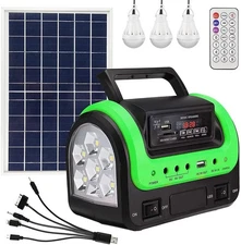 Portable Power Station Solar Charging Generator with Bulb Rechargeable Power Sup