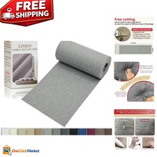 Linen Repair Tape Fabric Patch Self Adhesive Furniture Sofa Bed Curtain Grey ...