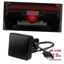 carleef 15 LED Trailer Hitch Brake Light,12V Red Lights Smoked Tail Black