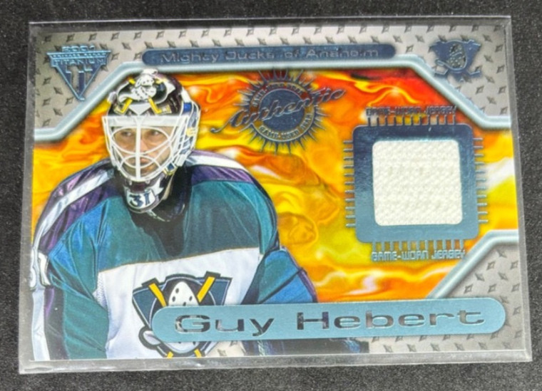 2000-01 Pacific Private Stock Titanium - Game-Used Gear Guy Hebert #51