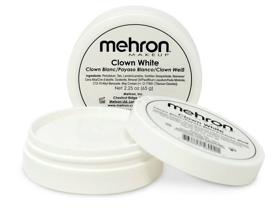 Mehron Maquillaje Payaso Blanco-Payaso Blanco Lite-Payaso Rosa -Maquillaje Teatral- Elige 1 Foto 4 de 4