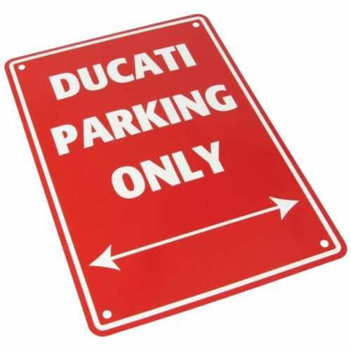 Bike It Aluminium Red Parking Sign - Ducati Parking Only  - Picture 1 of 1