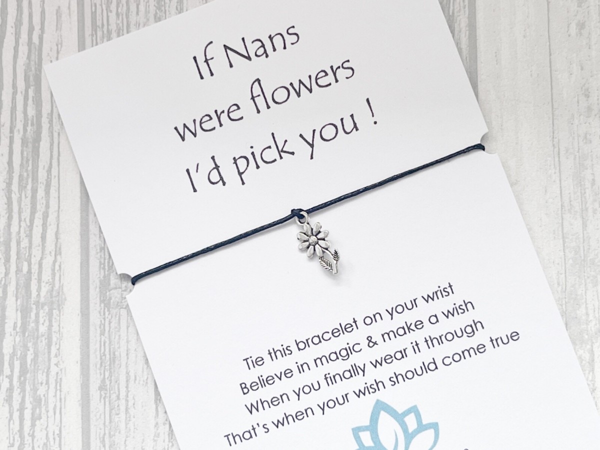 Flower Wish Bracelet Mum Nan Sister Daughter Cousin Gifts Stocking