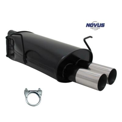 Novus N Stahl Sport Auspuff Endschalldämpfer 2x76 rund scharf paßt für BMW E46