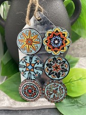 6 PC 1" 25mm Mosaic Refrigerator Classroom Board Magnet Set New Free Ship 11