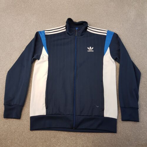 Adidas Mens Track Jacket Large Blue Zip Firebird … - image 1