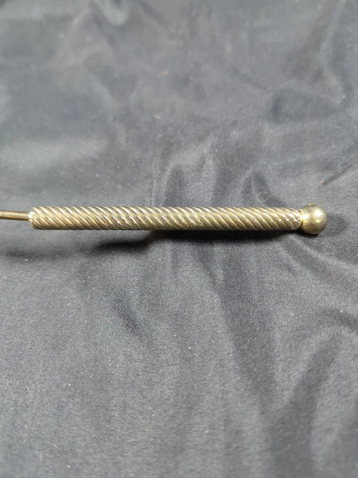 Beautiful Silver Bell Shaped Candle Snuffer 8.5" L Spiral Design Handle Classic - Image 2 of 4