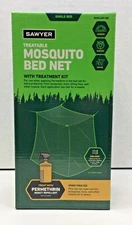 Sawyer Mosquito Bed Net With Treatment Kit, Fine Mesh, Dark Color, Free Shipping
