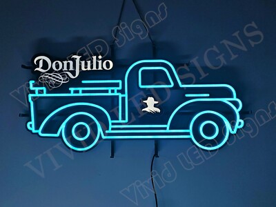 Don Julio Tequila Truck 30'' Vivid LED Neon Sign Light Lamp Decor With Dimmer Art