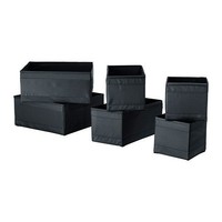 Ikea Drawer Storage Organizer Closet Box Bins Skubb (6 Pack) Black, New, Free Sh on sale Ikea Drawer Storage Organizer Closet Box Bins Skubb (6 Pack) Black, New, Free Sh on sale