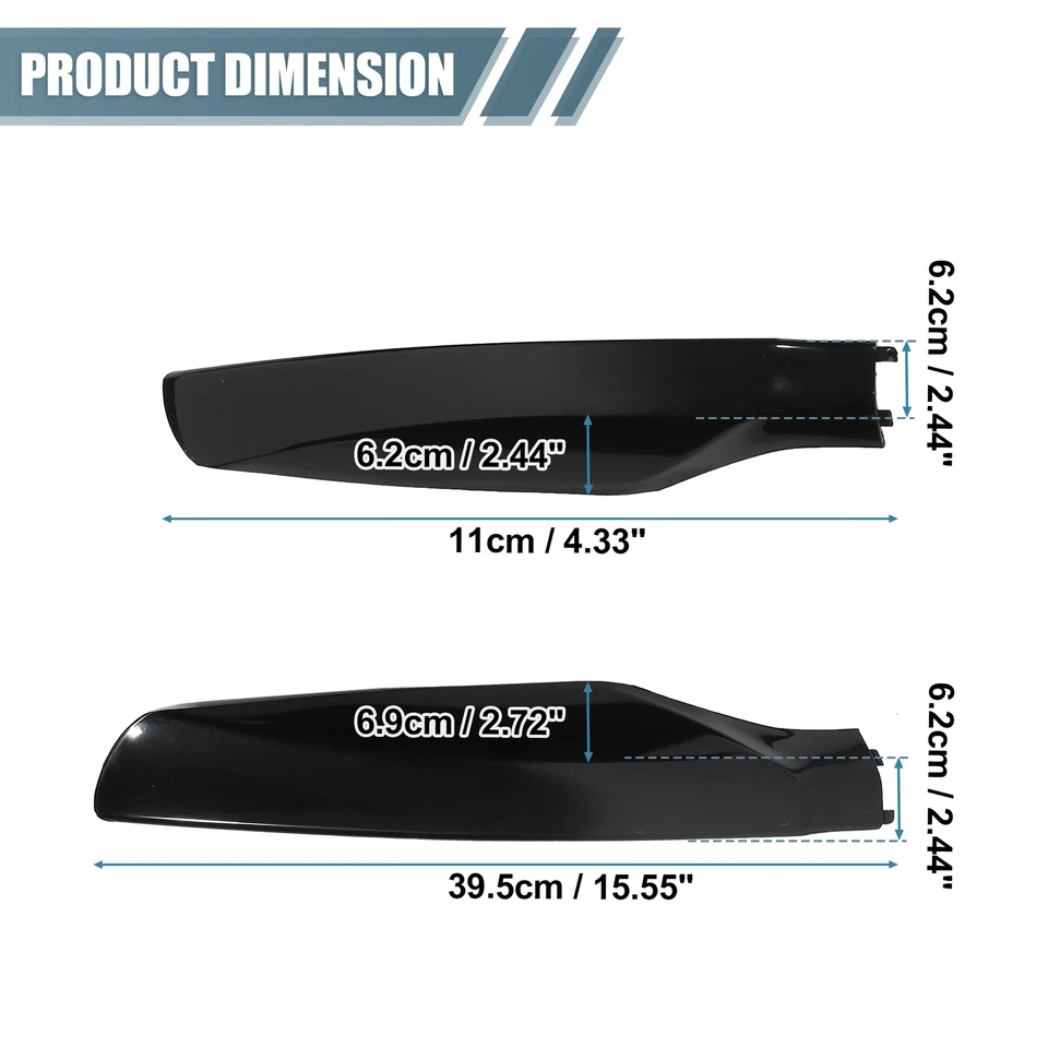 1 juego de carcasa de extremo de riel de barra de techo para Toyota Land Cruiser 2010-2018 negro Foto 3 de 4