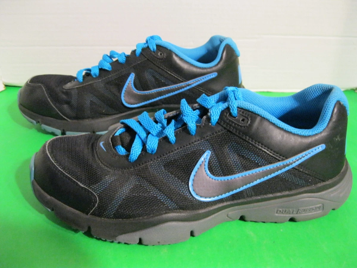 Nike Dual Fusion Run 3 Men 10.5 Black Blue Running‎ Shoes Athletic Gym Nike dual fusion run 3 654150 -401 blue neon | Mercari main image 3