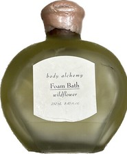 VTG - Body Alchemy   Wildflower Foam Bath Glass Bottle 8.45 oz
