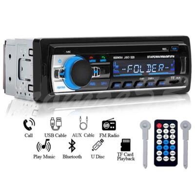 Bluetooth Car Radio Player Stereo Audio In-Dash FM Aux Input Receiver SD MP3 USB