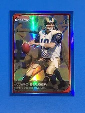 2006 Bowman Chrome Blue Refractors Marc Bulger Football Card #d 110/150 Rams