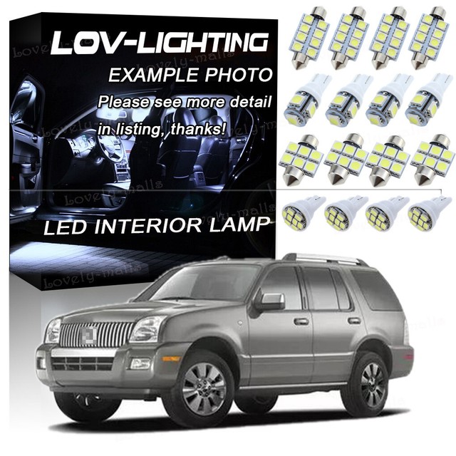 For 2006 2010 Mercury Mountaineer LED Lights Interior Package Kit