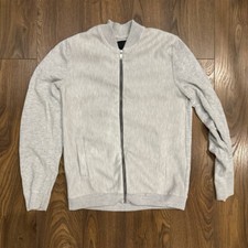 Men's Jacket Sweatshirt Zip Cardigan Grey Color Size M