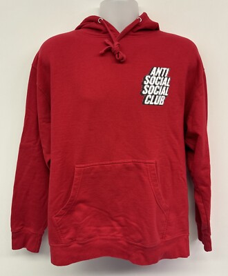 パーカー ANTISOCIALSOCIALCLUB BEV RED HOOD Anti Social Social Club Tokyo Red Hoodie Red/White - SS21