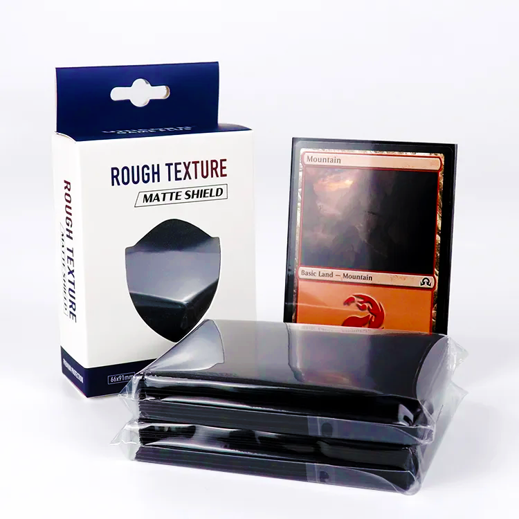 Matte Shield Card Sleeves Rough Texture Trading Card Protection 100