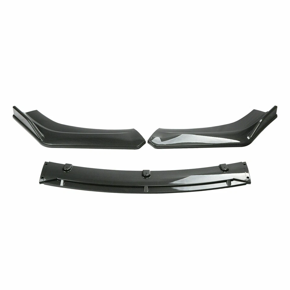 For Audi A3 A4 Carbon Fiber Car Front Bumper Lip Spoiler Splitter Body Kit 3PCS Foto 3 de 4