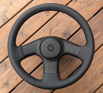 NEW LEATHER Steering Wheel for VW Volkswagen Golf 2 II MK1 MK2 MK3
