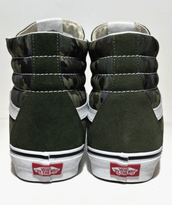VANS Sk8 Hi Rain Camo Mens Size 8.5 Green White  display picture 3
