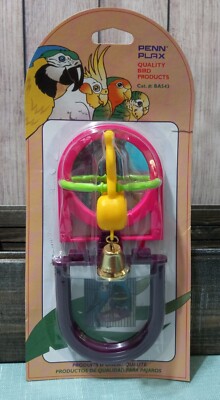Pet Bird Cage Toy Penn Plax Jungle Bird w/ Mirror, Perch & Bell cat#BA543 New Pk