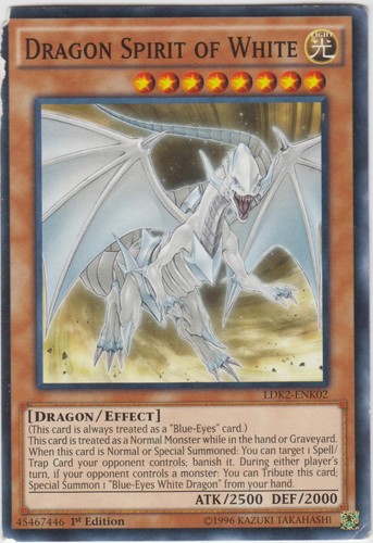 Blue-Eyes White Dragon (Version 1) Common Legendary Decks II LDK2-ENK01 NM  | eBay