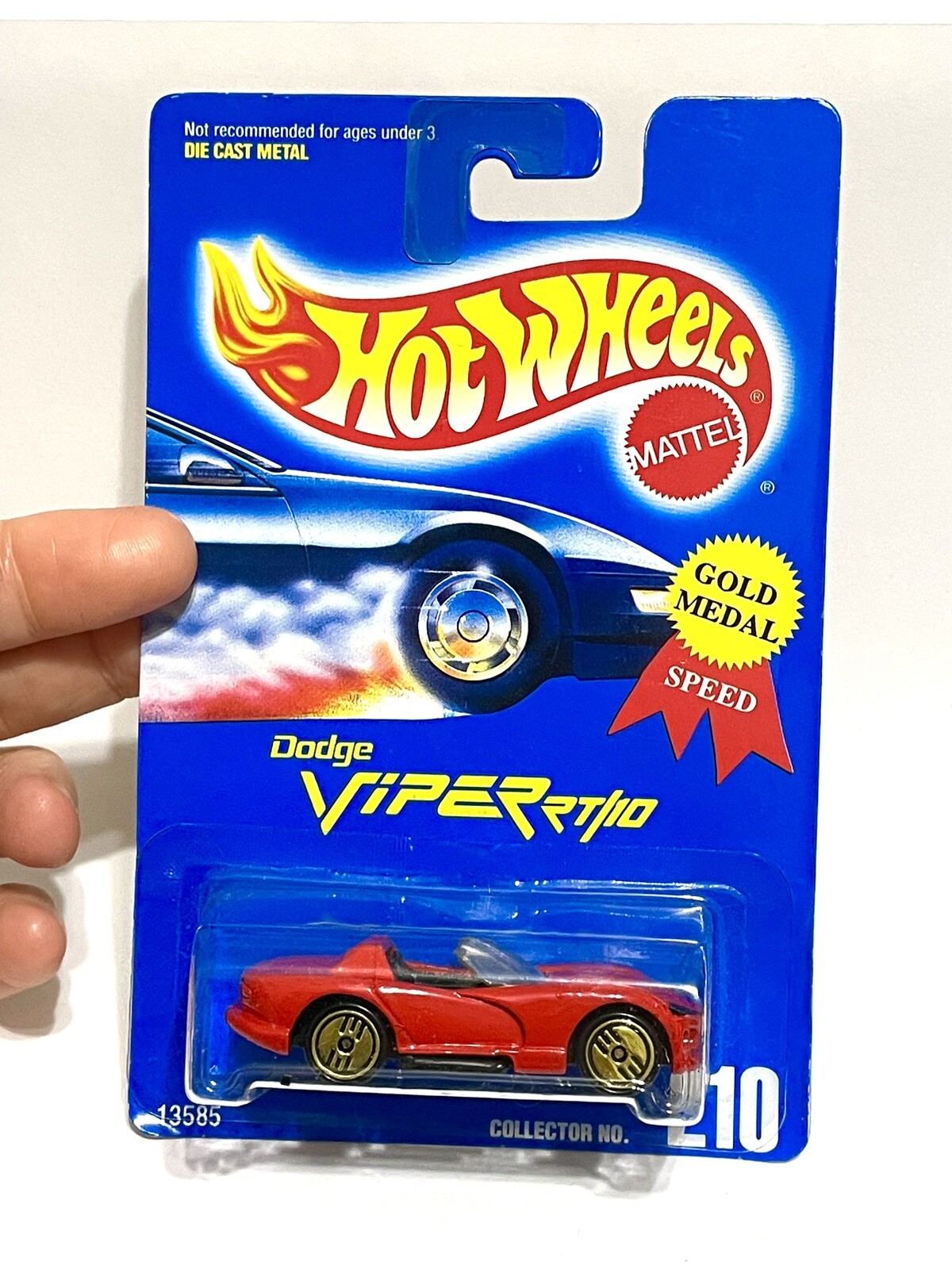 Hot Wheels Dodge Viper RT/10 – 'Then And Now' Serie 3/10 – Short Card, Blau, Mattel 2022