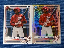 2021 Bowman Chrome & Base Jeremy De La Rosa Mega Mojo Refractor 1st #BCP25