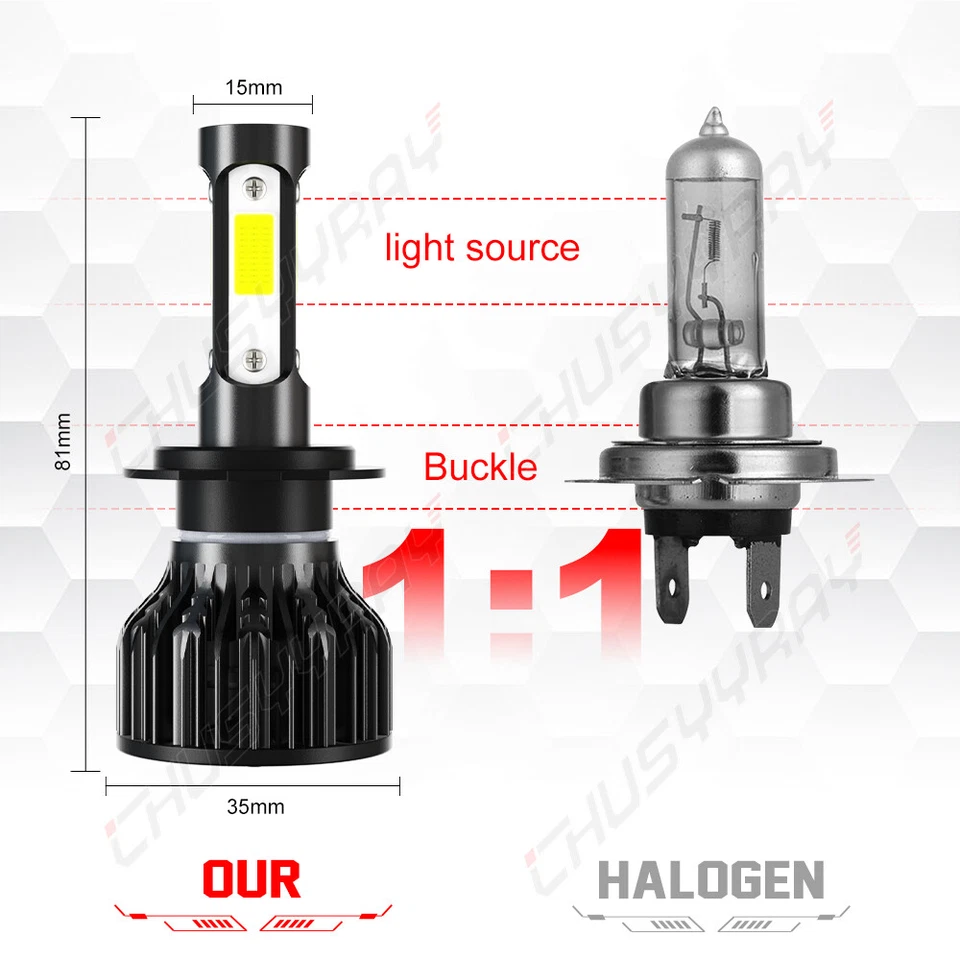 Faro LED brillante bombillas altas/bajas para Suzuki Kizashi sedán 4 puertas 2,4 L 2010-2014 Foto 2 de 4