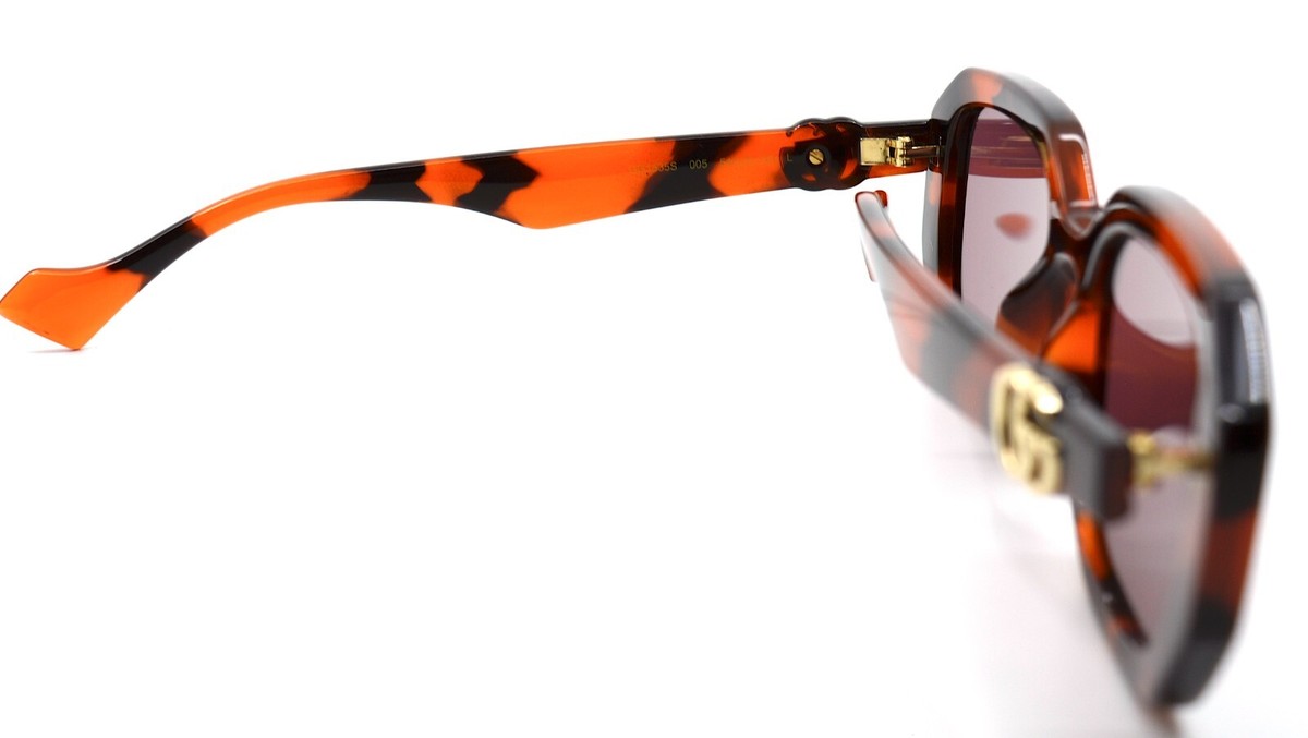 Gucci GG1535S 005 BRAND NEW Sunglasses Orange Havana Violet Women Geometric Gucci GG1535S 005 Sunglasses Shiny Orange - eye-oo.com main image 2