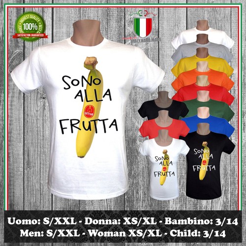 T-SHIRT SONO ALLA FRUTTA BANANA SIFFREDI ROCCO DIVERTENTE DJ UOMO DONNA  BAMBINO | eBay