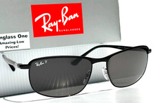 NEW RAY BAN Black POLARIZED Dark Grey Chromance Lens Sunglass RB3671CH 186/K8