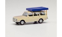 Herpa Pkw Wartburg 353 \'66 Tourist Dachzelt Creme 420549