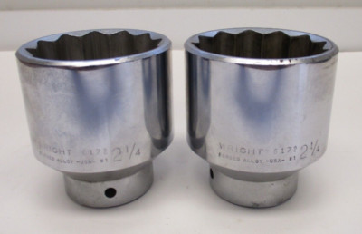 WRIGHT TOOL 6172 IMPACT SOCKET 2 1/4IN 12 TOOTH 3/4IN DRIVE (LOT OF 2)
