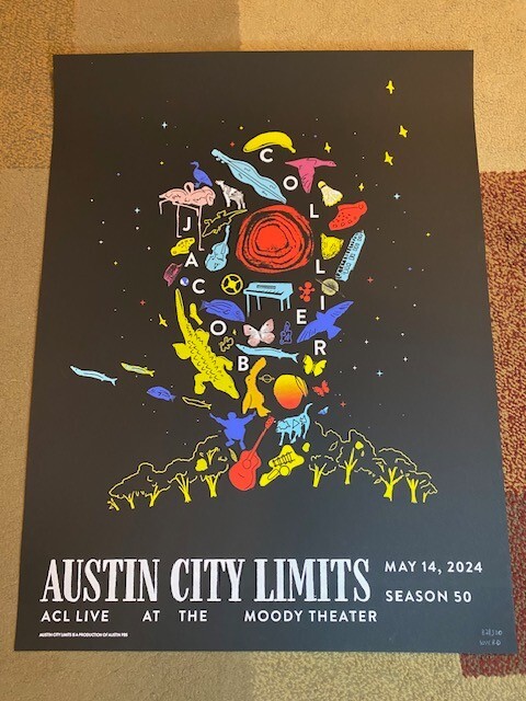 Jacob Collier - ACL Season 50 Taping Poster- 18x24 (#82 of 320) - Limited ed!