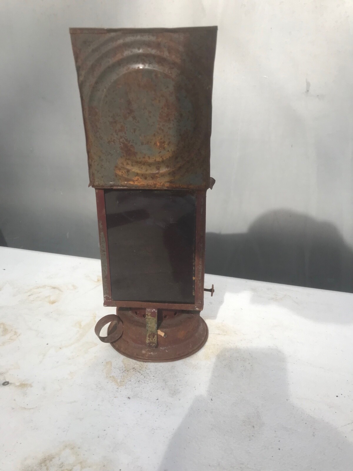 Early Darkroom Oil / Kerosene Kodak Camera Lamp Lantern. Railroad. 3