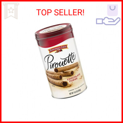 Pepperidge Farm Pirouette Cookies, Chocolate Fudge Créme Filled Wafers, 13.5 Oz 