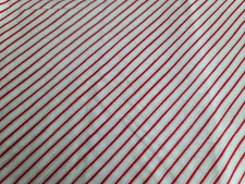 Andover Fabrics White Red Green Stripes  Cotton Fabric  1.25  yards