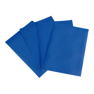 set 4 pieces stickers for repair canvas tarpaulins pvc blue 15x21cm anti-s