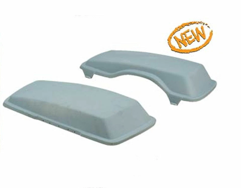 TAMPAS DE ALFORJES ESTICADOS DE FIBRA DE VIDRO (par) PRONTAS PARA PINTAR Harley 93-13 - Imagem 2 de 4